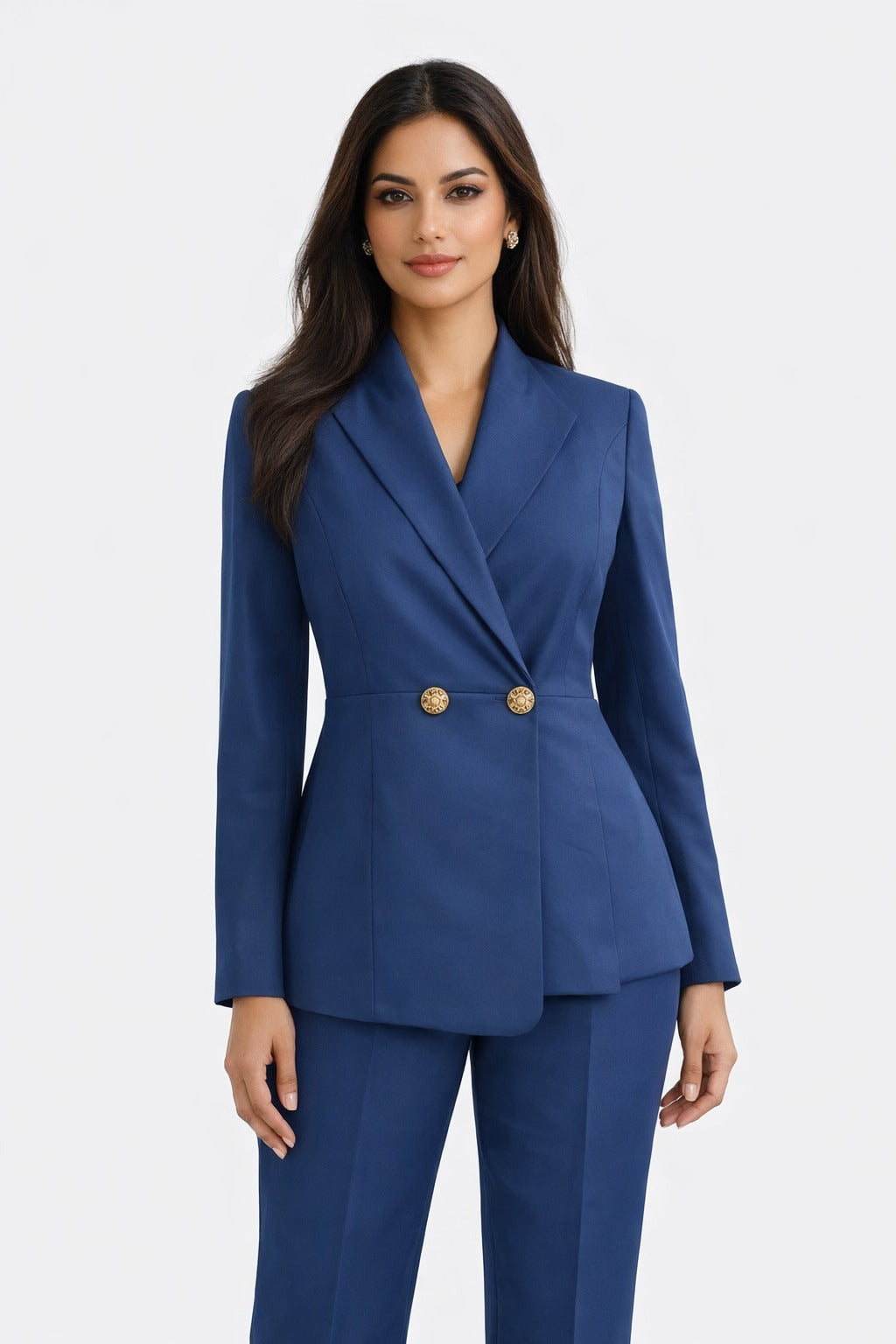 DOUBLE-BREASTED BLAZER WITH TAILORED FIT