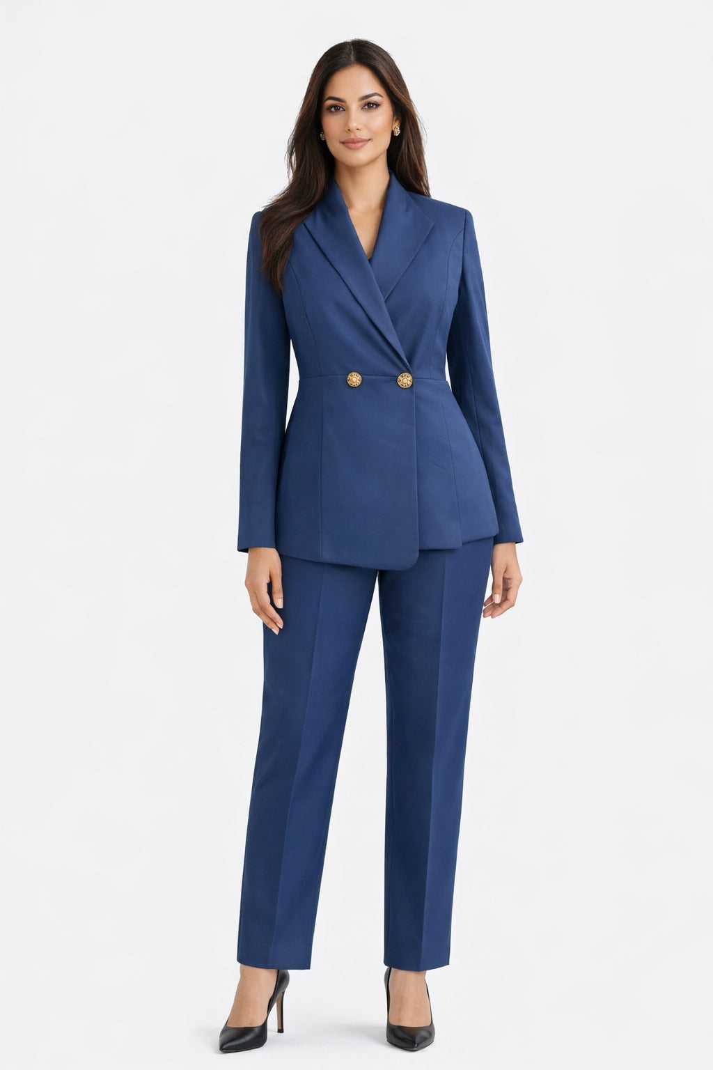 DOUBLE-BREASTED BLAZER WITH TAILORED FIT